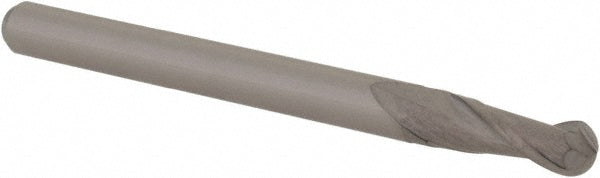 Accupro 12463880 Ball End Mill 0.12" Dia, 0.36" LOC, 2 Flute, Solid Carbide
