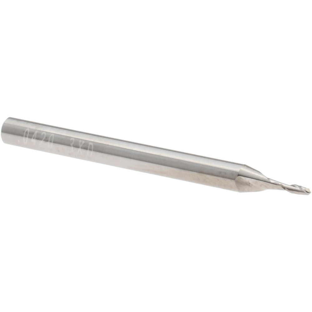 Accupro 12463645 Ball End Mill 0.0420" Dia, 0.1260" LOC, 2 Flute, Solid Carbide