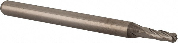 Accupro 12276973 Ball End Mill 0.0800" Dia, 0.2400" LOC, 4 Flute, Solid Carbide