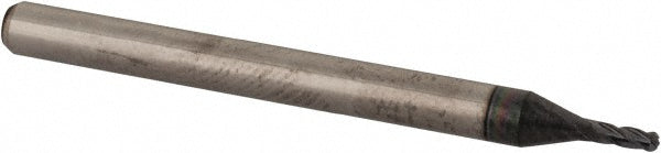 Accupro 12464114 Ball End Mill 3/64" Dia, 0.1410" LOC, 4 Flute, Solid Carbide