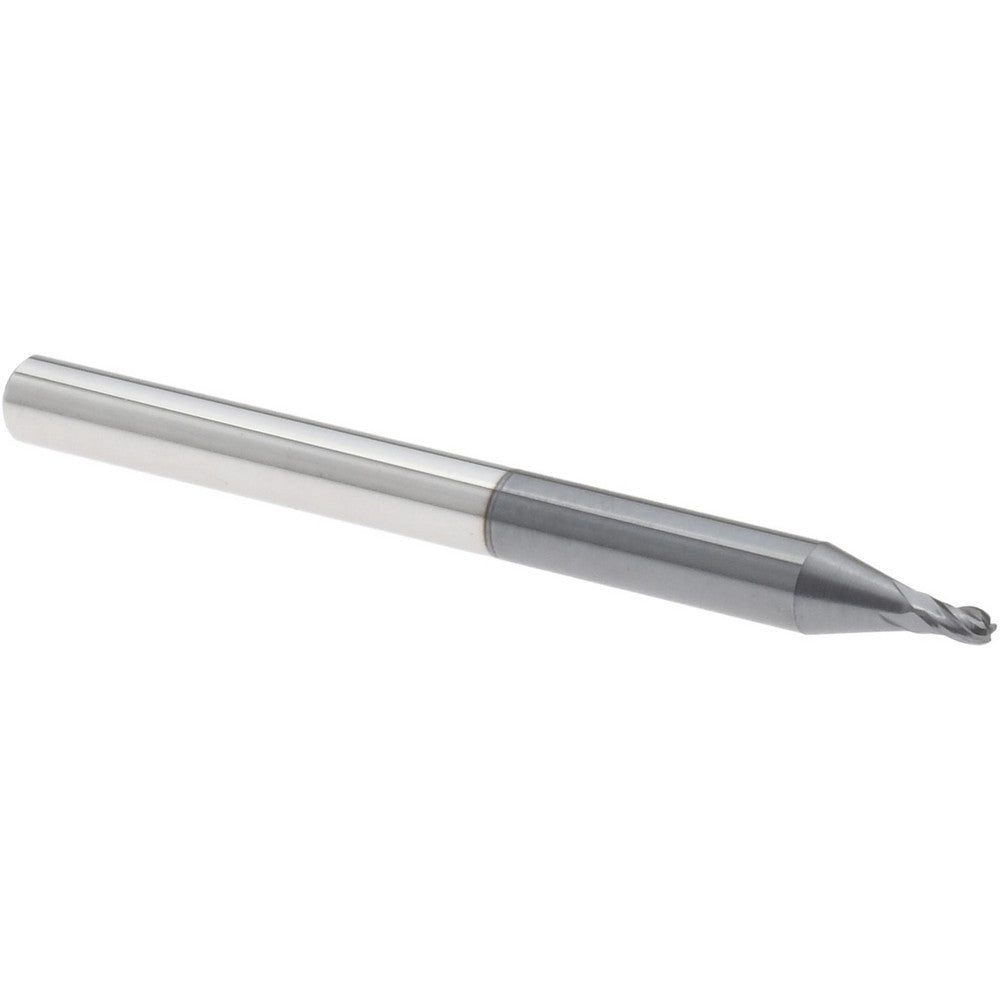 Accupro 12465828 Ball End Mill 0.0500" Dia, 0.0750" LOC, 4 Flute, Solid Carbide