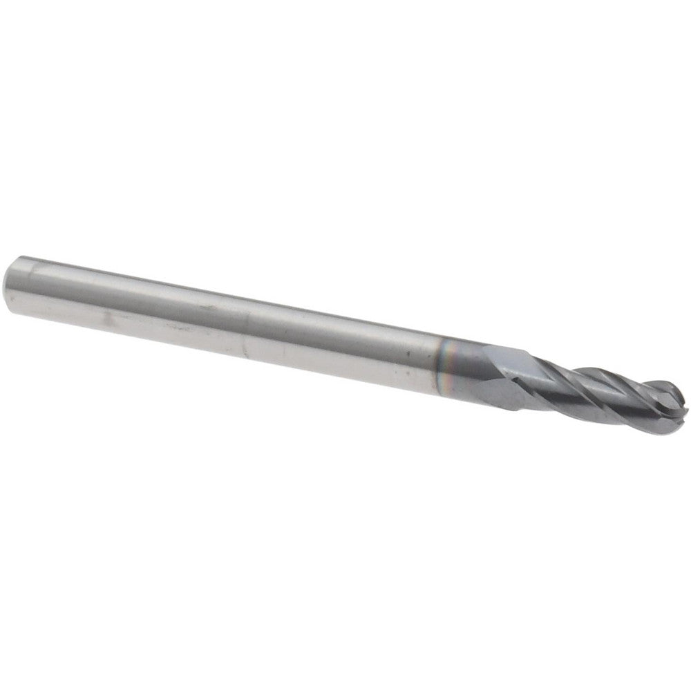 Accupro 12464286 Ball End Mill 0.1100" Dia, 0.3300" LOC, 4 Flute, Solid Carbide