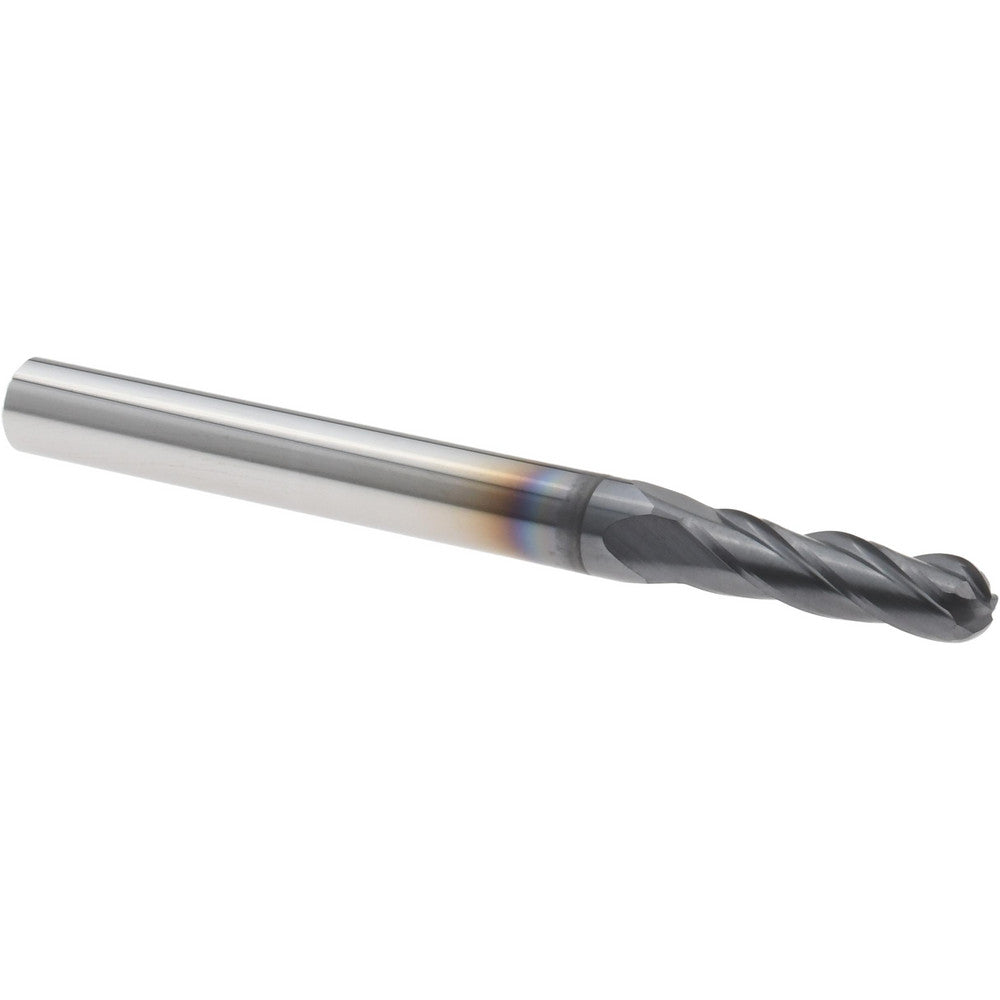 Accupro 12297290 Ball End Mill 5/32" Dia, 0.5620" LOC, 4 Flute, Solid Carbide
