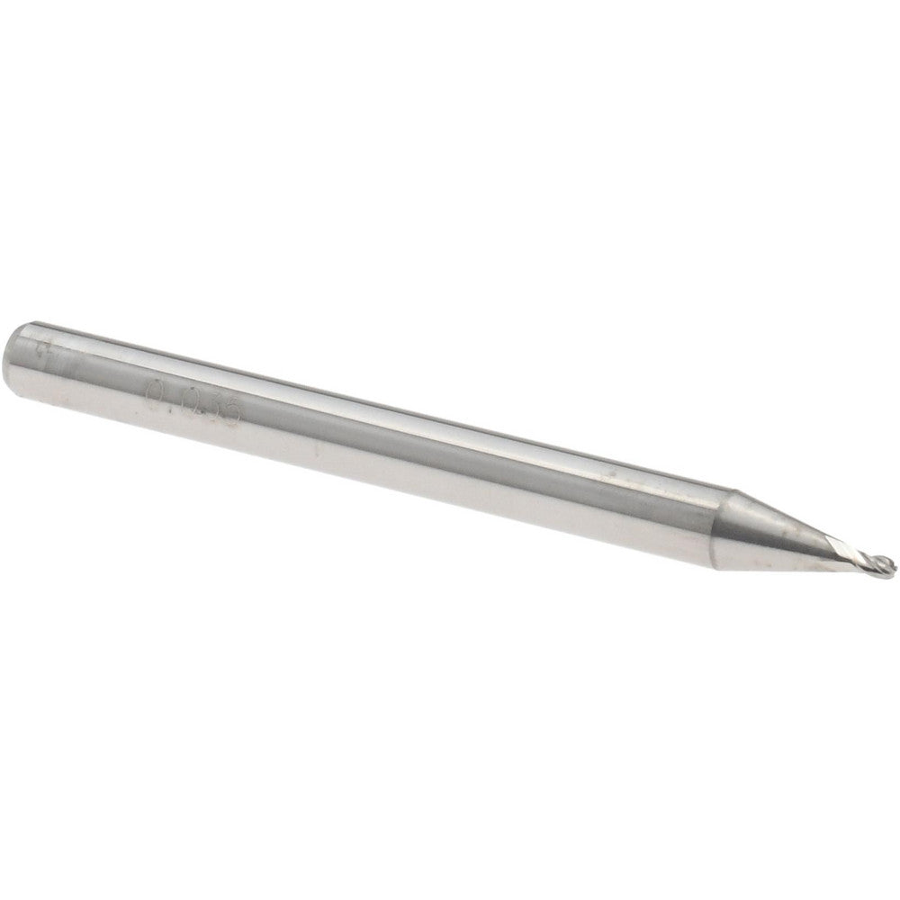 Accupro 12277160 Ball End Mill 0.0350" Dia, 0.0520" LOC, 4 Flute, Solid Carbide