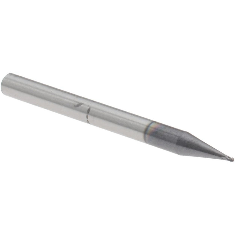Accupro 12465784 Ball End Mill 0.0250" Dia, 0.0370" LOC, 4 Flute, Solid Carbide