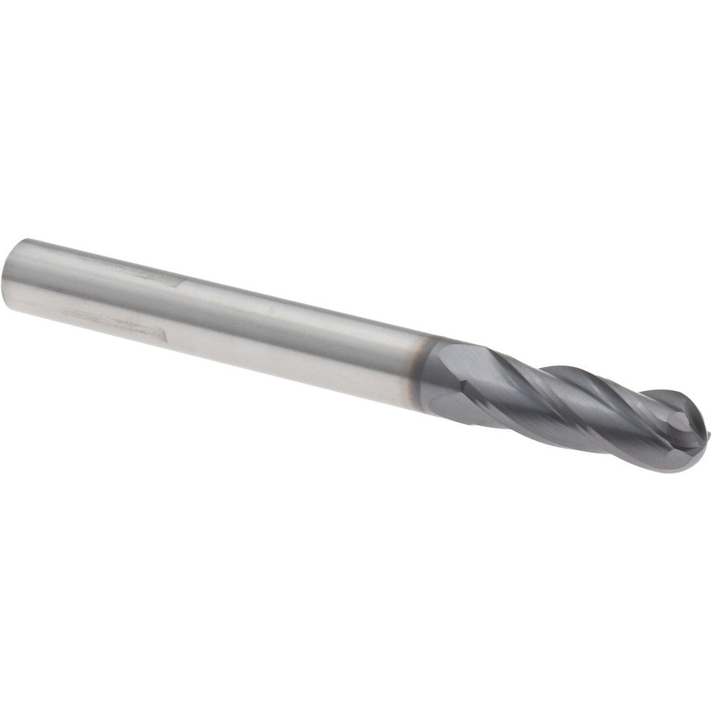 Accupro 14881884 Ball End Mill 1/4" Dia, 3/4" LOC, 4 Flute, Solid Carbide