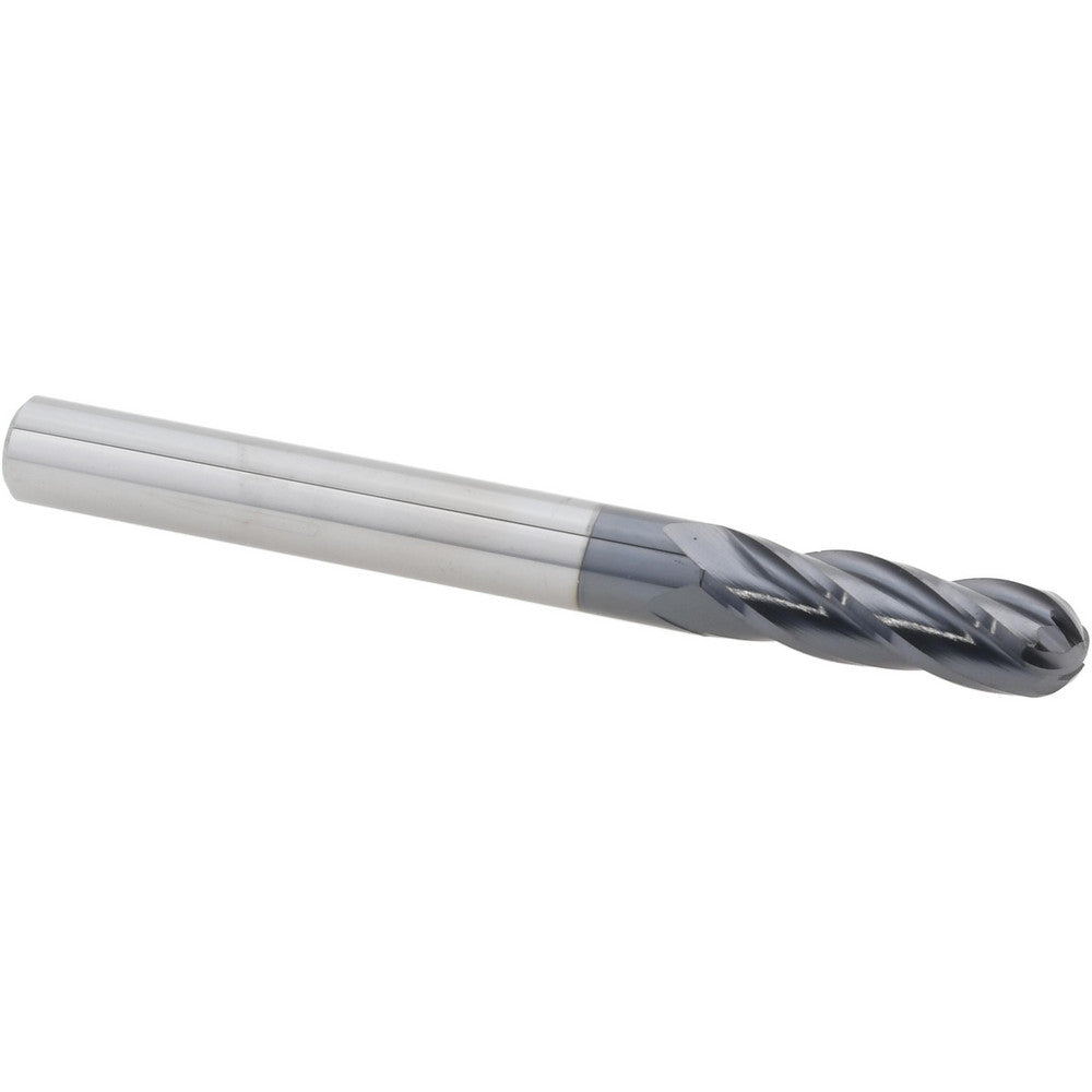 Accupro 12395432 Ball End Mill 3/16" Dia, 5/8" LOC, 4 Flute, Solid Carbide
