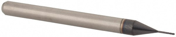 Accupro 14797493 Ball End Mill 0.0156" Dia, 0.045" LOC, 4 Flute, Solid Carbide