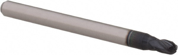 Accupro 12465917 Ball End Mill 0.1" Dia, 0.15" LOC, 4 Flute, Solid Carbide