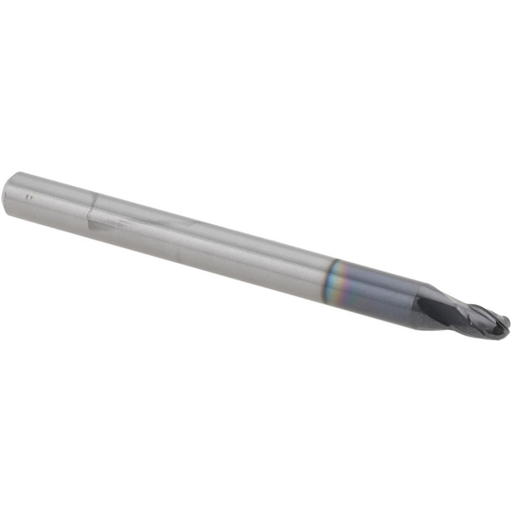 Accupro 12465891 Ball End Mill 0.0850" Dia, 0.1270" LOC, 4 Flute, Solid Carbide