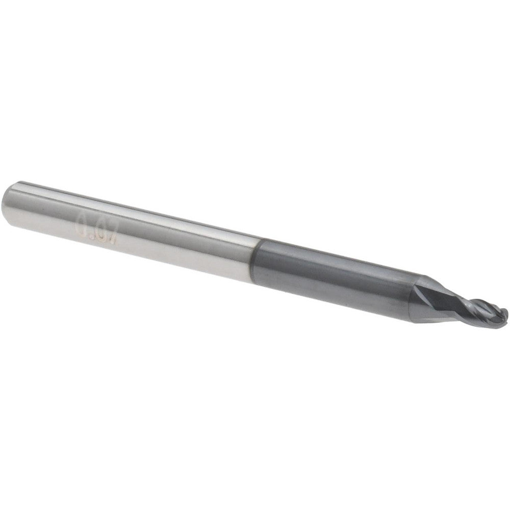 Accupro 12465865 Ball End Mill 0.0700" Dia, 0.1050" LOC, 4 Flute, Solid Carbide