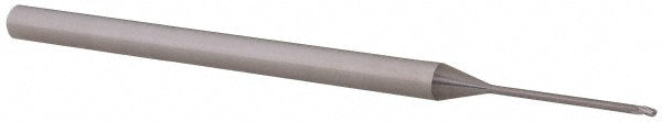 Accupro 14881895 Ball End Mill 0.0312" Dia, 0.046" LOC, 3 Flute, Solid Carbide