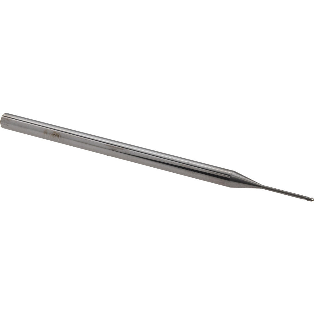 Accupro 14881898 Ball End Mill 0.0312" Dia, 0.046" LOC, 3 Flute, Solid Carbide