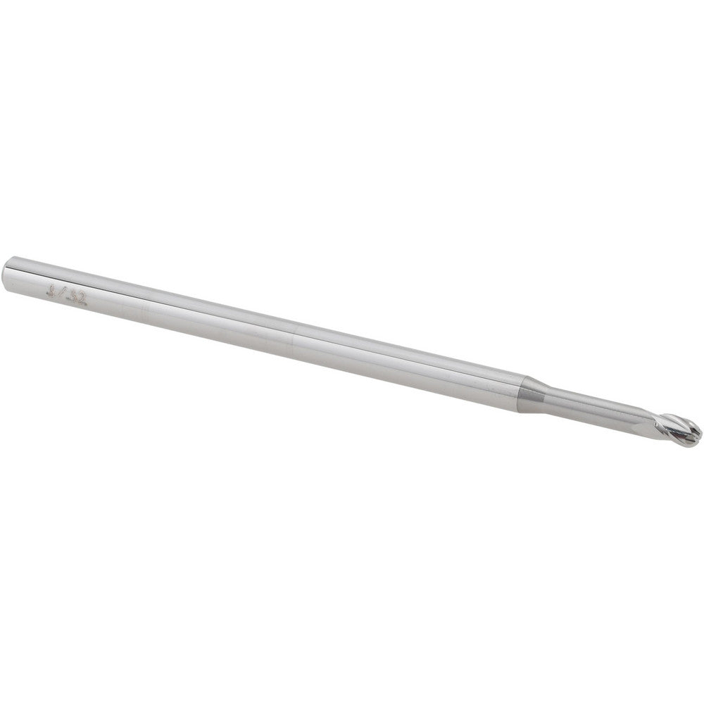 Accupro 14881923 Ball End Mill 3/32" Dia, 0.1390" LOC, 3 Flute, Solid Carbide