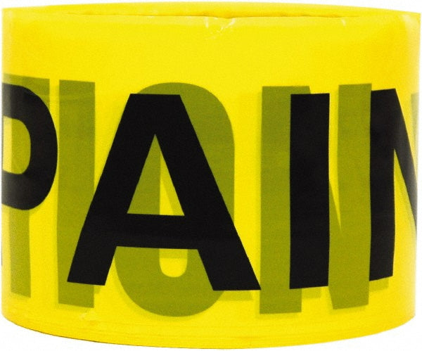 TRIMACO 28801 300' Long x 3" Wide Roll, PVC, Yellow Barricade Tape