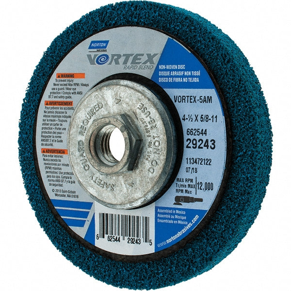 Norton 66254429243 Deburring Disc 4-1/2" Dia, Medium Grade, Aluminum Oxide
