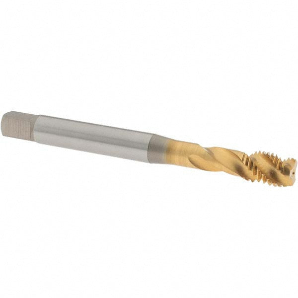 OSG 1645510156 Spiral Flute Tap M10x1.50, 3 Flutes, Modified Bottoming, 6H Class of Fit, Vanadium High Speed Steel, TIN Coated