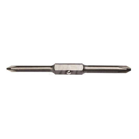 Klein Tools 32400 Power Screwdriver Bit D & E Phillips Bit, 1/4" Hex, #1 & #2 Phillips