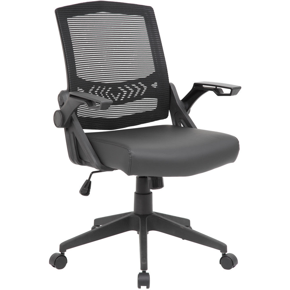 Boss Office Products B6223-BK Task Chair  Vinyl,  Adjustable Height,  Black