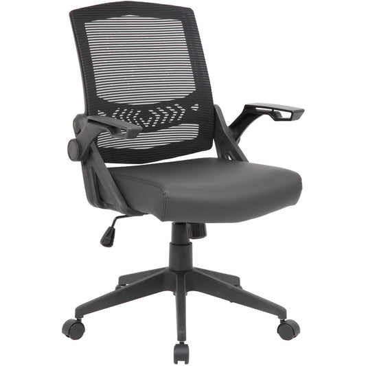 Boss Office Products B6223-BK Task Chair  Vinyl,  Adjustable Height,  Black