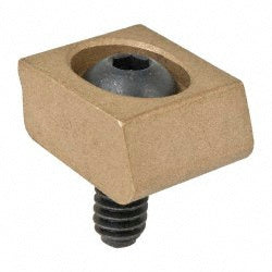 Mitee-Bite 26065 1/4-20 Screw Thread, 3/4" Wide x 0.15" High, Smooth Brass Standard Style Screw Mount Toe Clamp