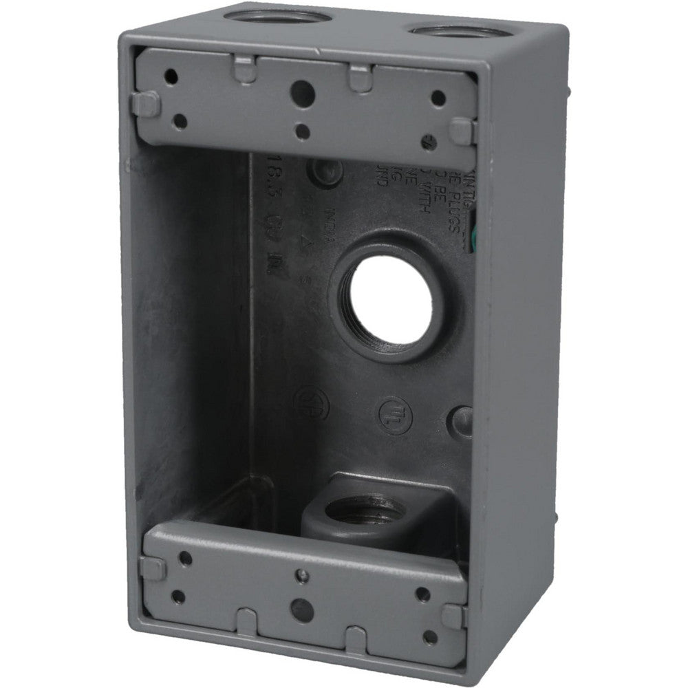 Thomas & Betts DIH4-1-LM Electrical Outlet Box Aluminum, Rectangle, 4-1/2" OAH, 2-1/2" OAW, 2" OAD, 1 Gang