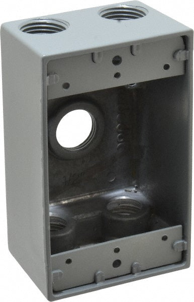 Thomas & Betts DIH5-1-LM Electrical Outlet Box Aluminum, Rectangle, 4-1/2" OAH, 2-1/2" OAW, 2" OAD, 1 Gang