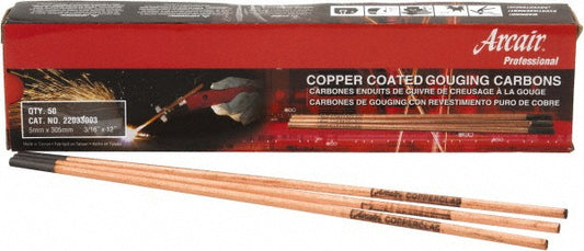 Arcair 22033003 Stick Welding Electrode 3/16" Dia, 12" Long, Copper