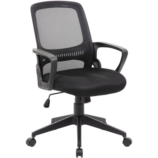 Boss Office Products B6456-BK Task Chair  Mesh,  Adjustable Height,  Black