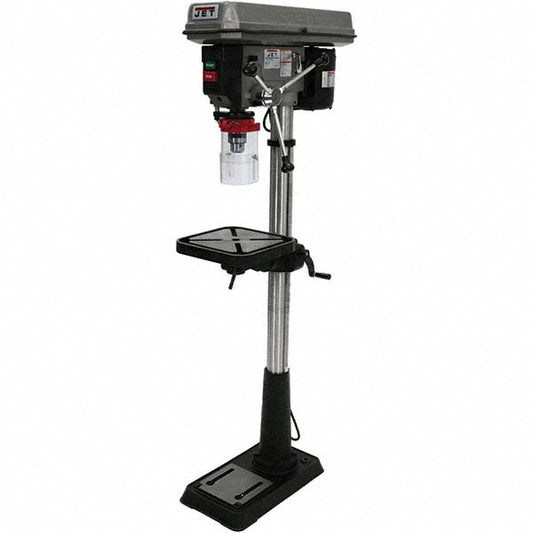 Jet 354400 Floor Drill Press 15" Swing, 3/4 hp, Belt Drive, 115 V, 1 Phase