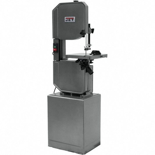 Jet 414502 Vertical Bandsaw 13-1/2" Throat Depth, 6" Height Capacity, Step Pulley & Variable Speed Pulley Drive