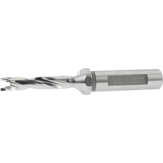 Iscar 3202291 Replaceable-Tip Drill 0.315 to 0.331" Dia, 1.57" Max Depth, 1/2" Weldon Flat Shank