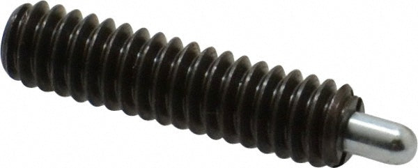 Vlier S55 Threaded Spring Plunger 1/4-20, 1" Thread Length, 0.118" Dia, 3/16" Projection