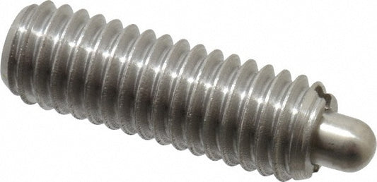 Vlier SSS59 Threaded Spring Plunger 3/8-16, 1-1/8" Thread Length, 0.187" Dia, 3/16" Projection