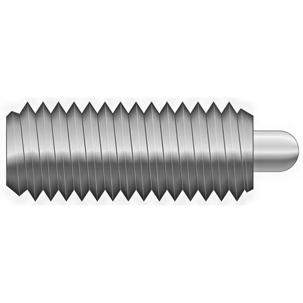 Vlier SSML12A Threaded Spring Plunger M12 x 1.75, 1.102" Thread Length, 0.236" Dia, 0.157" Projection