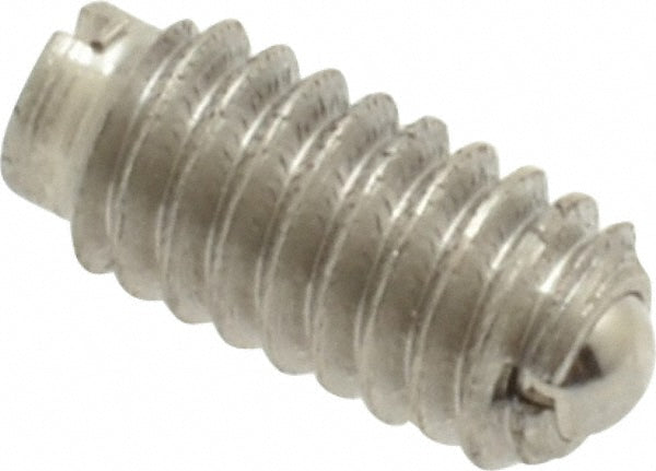 Vlier SSB50A Threaded Ball Plunger 8-32, 0.094" Ball Dia, 0.344" Body Length, 0.025" Max Ball Reach