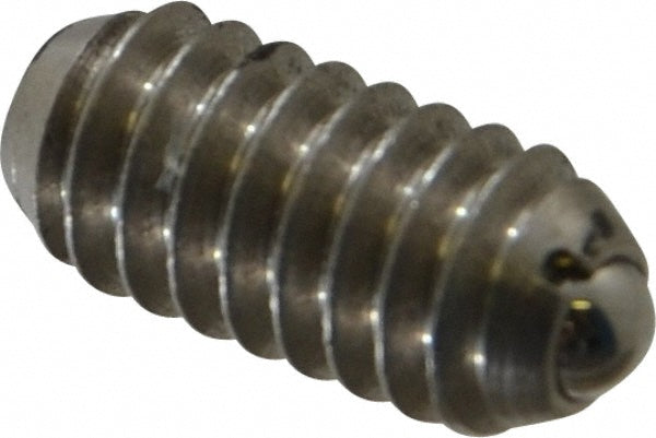 Vlier SSB54N Threaded Ball Plunger 1/4-20, 0.125" Ball Dia, 0.531" Body Length, 0.035" Max Ball Reach