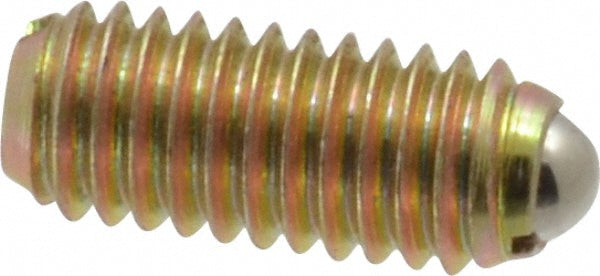 Vlier BMH6A Threaded Ball Plunger M6 x 1, 0.137" Ball Dia, 0.551" Body Length, 0.039" Max Ball Reach