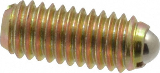 Vlier BMH6A Threaded Ball Plunger M6 x 1, 0.137" Ball Dia, 0.551" Body Length, 0.039" Max Ball Reach