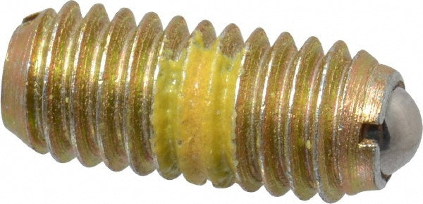 Vlier BMH6AP Threaded Ball Plunger M6 x 1, 0.137" Ball Dia, 0.551" Body Length, 0.039" Max Ball Reach