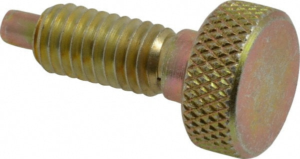 Vlier SL375 3/8-16, 3/4" Thread Length, 0.185" Max Plunger Diam, 1 Lb Init to 8 Lb Final End Force, Knob Handle Plunger