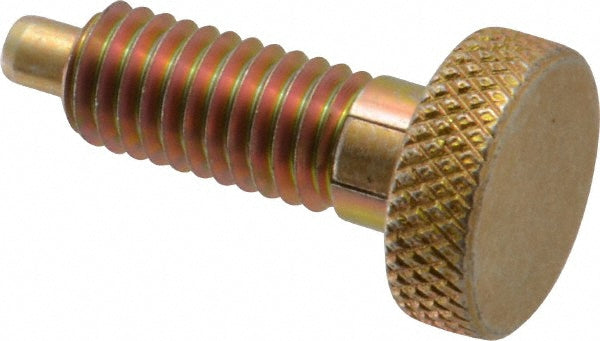 Vlier SLF375 3/8-16, 3/4" Thread Length, 0.185 to 0.186" Max Plunger Diam, 0.5 Lb Init to 3 Lb Final End Force, Locking Knob Handle Plunger