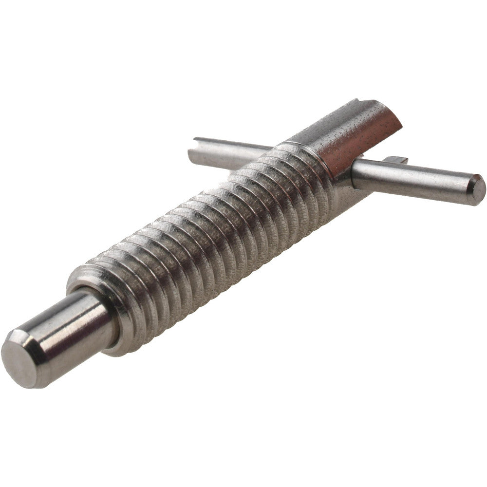 Vlier SFRT375 3/8-16 Thread, 2" Body Length, 3/8" Plunger Projection, 0.233" Plunger Diam, Stainless Steel, Locking T Handle Plunger