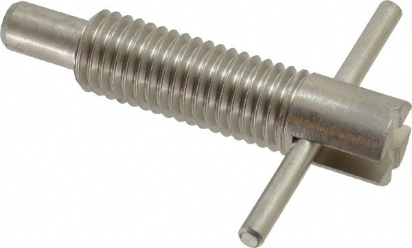 Vlier SFRT625 5/8-11 Thread, 2-1/2" Body Length, 5/8" Plunger Projection, 3/8" Plunger Diam, Stainless Steel, Locking T Handle Plunger