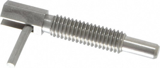 Vlier SSFR375 3/8-16, 1.18" Thread Length, 1/4" Plunger Diam, 0.75 Lb Init to 3.75 Lb Final End Force, Stainless Steel Locking L Handle Plunger