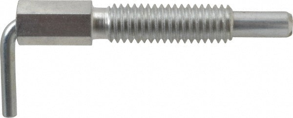 Vlier FRN375 3/8-16, 1.18" Thread Length, 1/4" Plunger Diam, 0.75 Lb Init to 3.75 Lb Final End Force, Steel L Handle Plunger