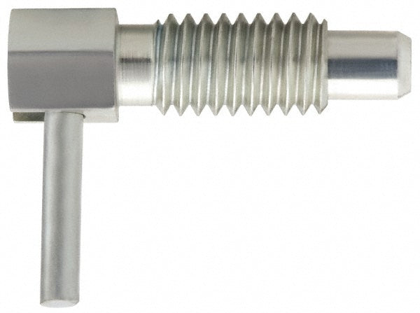 Vlier FRS375P 3/8-16, 0.62" Thread Length, 1/4" Plunger Diam, 0.25 Lb Init to 1.25 Lb Final End Force, Steel Locking L Handle Plunger