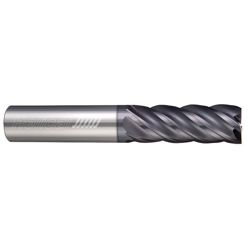Helical Solutions 44122 Square End Mill 1/4" Dia, 1/2" LOC, 5 Flute, Solid Carbide