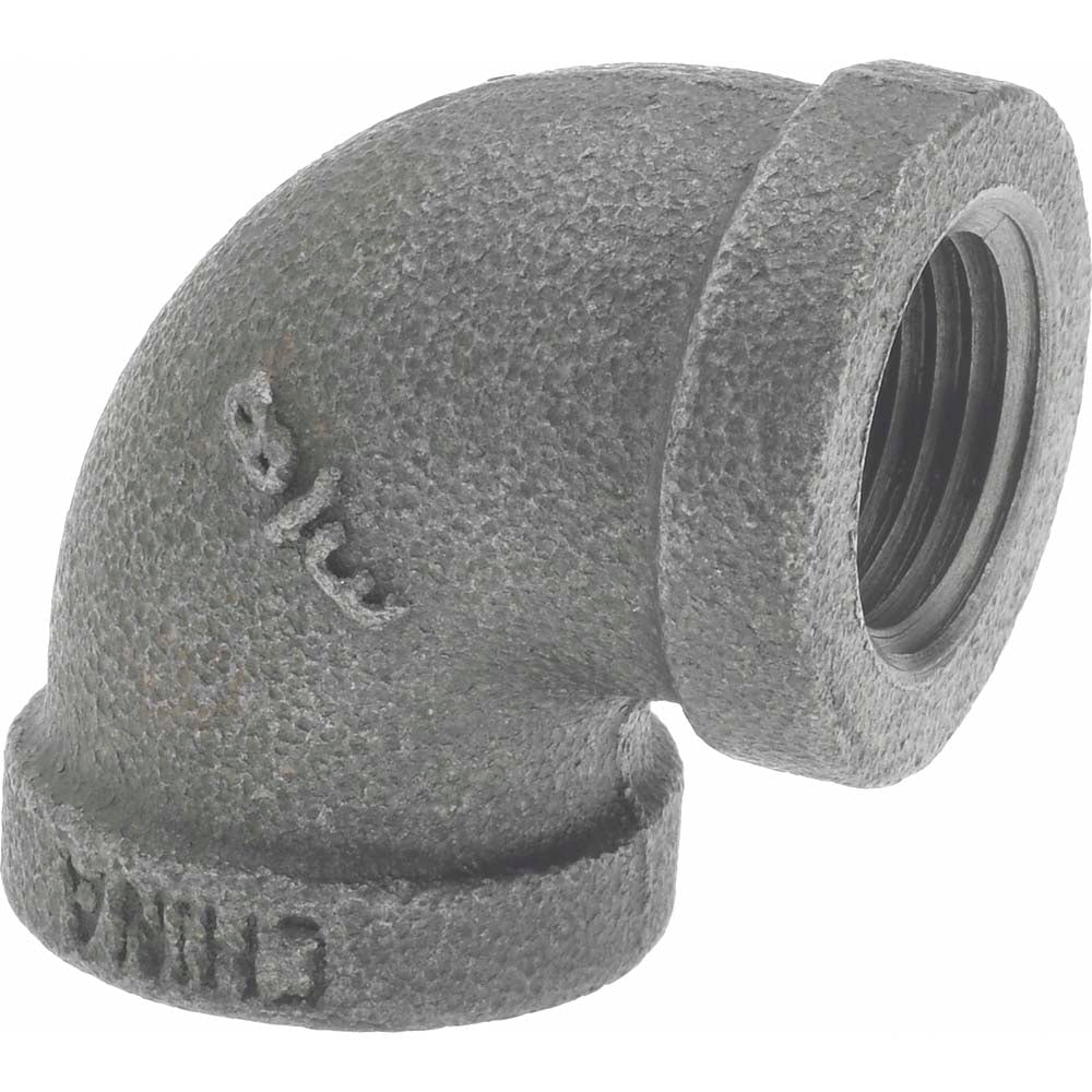 Value Collection B-L9003 Black 90 deg Elbow 3/8", Threaded