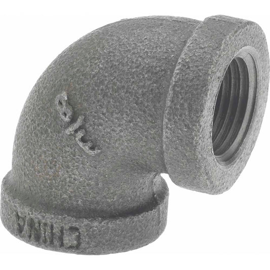 Value Collection B-L9003 Black 90 deg Elbow 3/8", Threaded